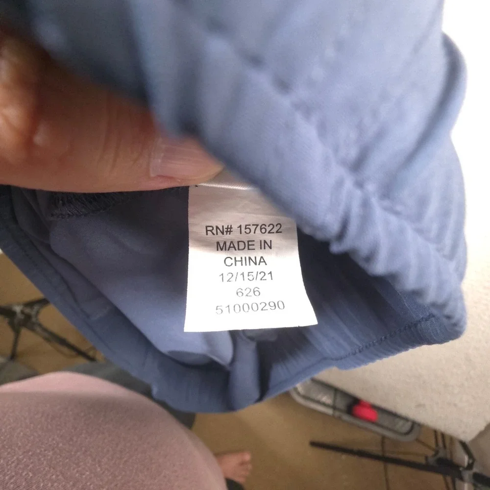 Eddie Bauer Pants Womens XXL Blue Hiking‎ Travel Elastic Waist 42 Straight Leg